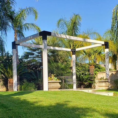 ARD104 Metal Braketli Tek Bölümlü Ahşap Pergola - Görsel 4