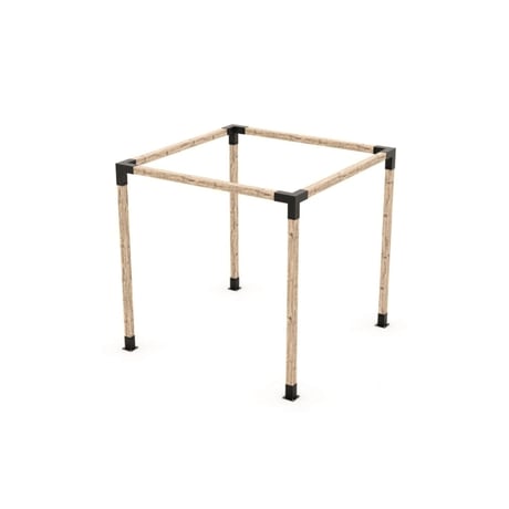 ARD104 Metal Braketli Tek Bölümlü Ahşap Pergola - Görsel 5