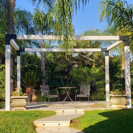 ARD104 Metal Braketli Tek Bölümlü Ahşap Pergola - Görsel 6