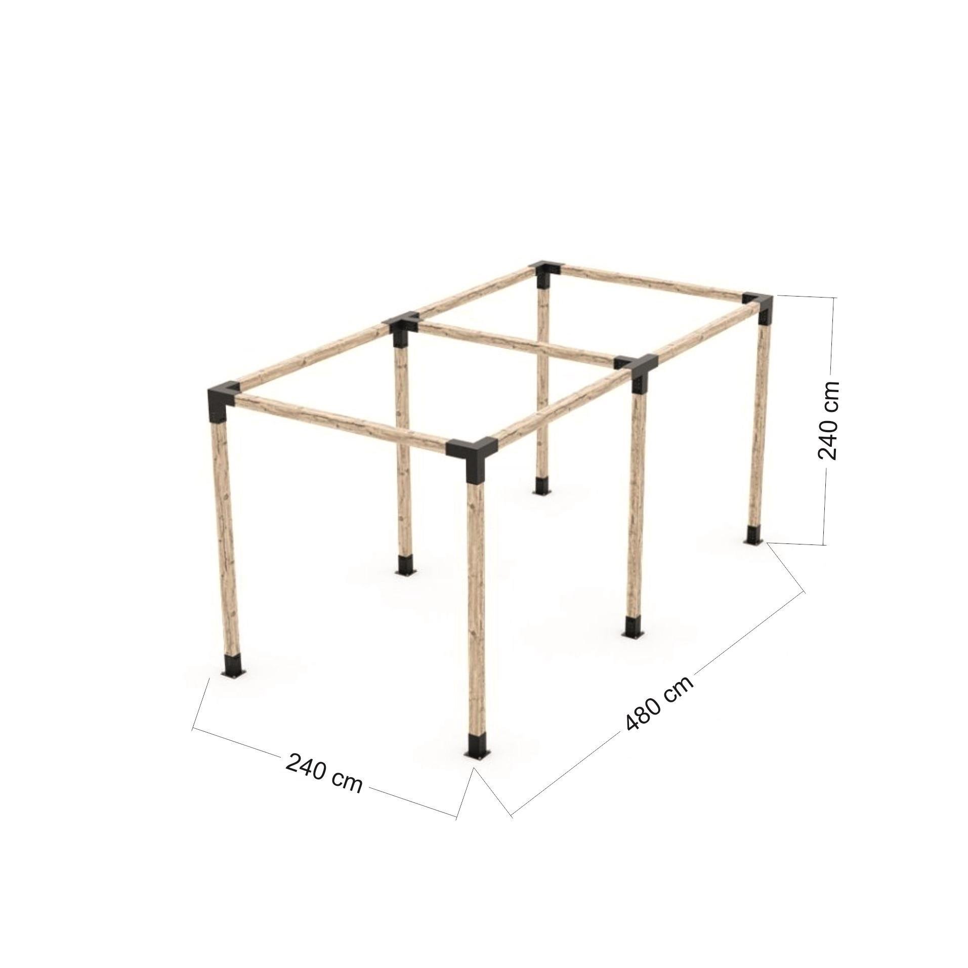 ARD105 Çift Bölümlü Ahşap Pergola - Görsel 5