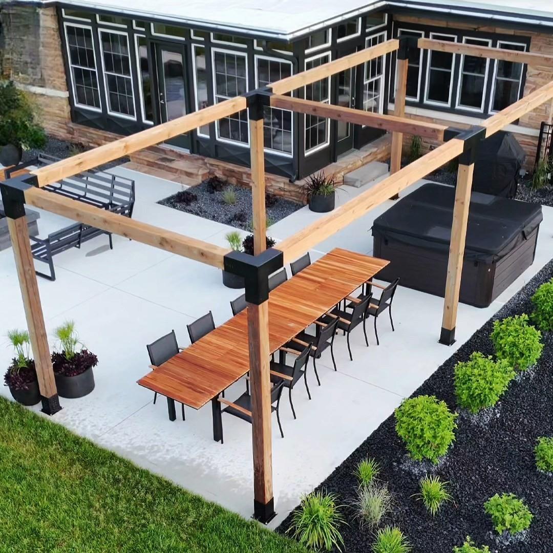 ARD105 Çift Bölümlü Ahşap Pergola