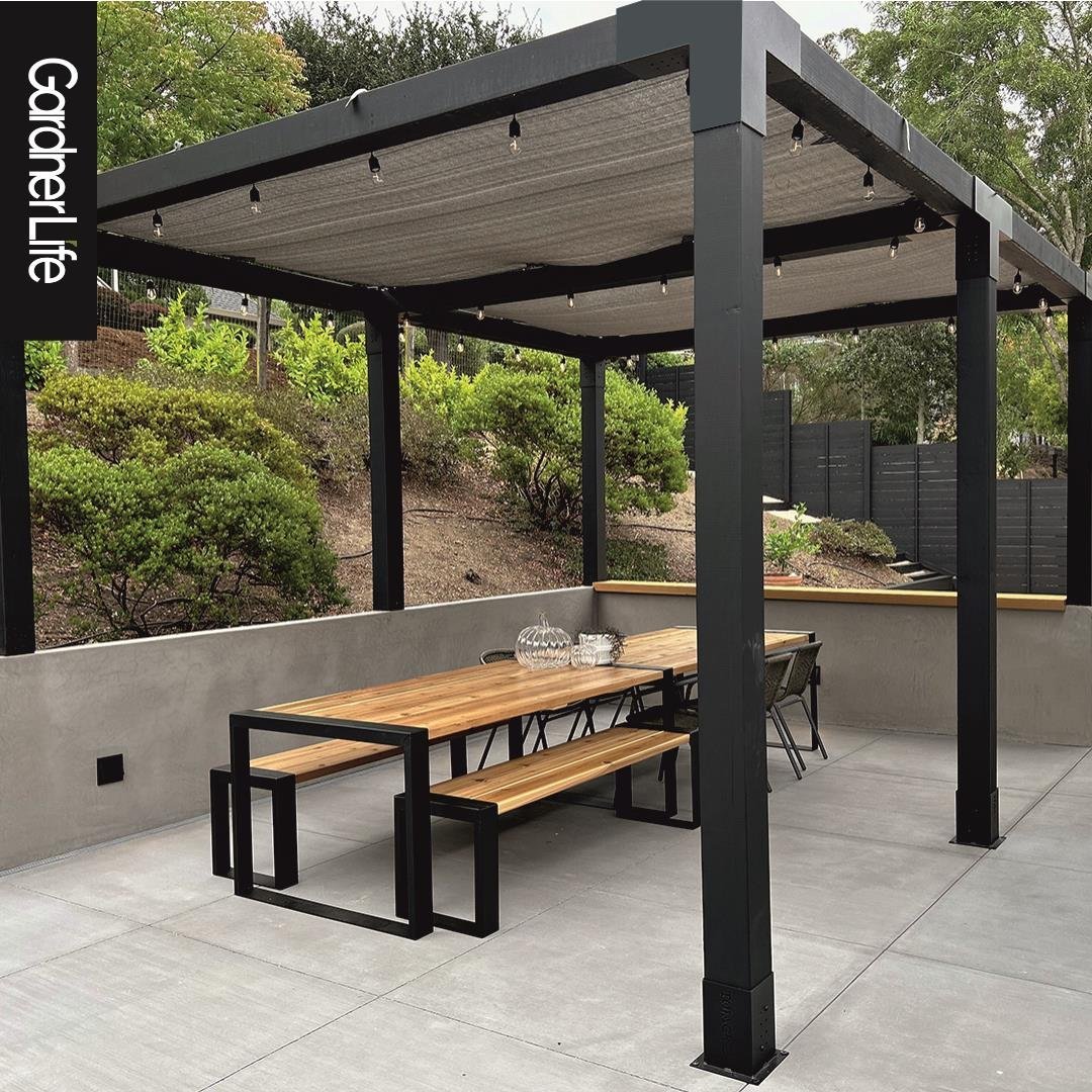 ARD107 Çift Bölümlü Gölgelikli Ahşap Pergola - Görsel 8
