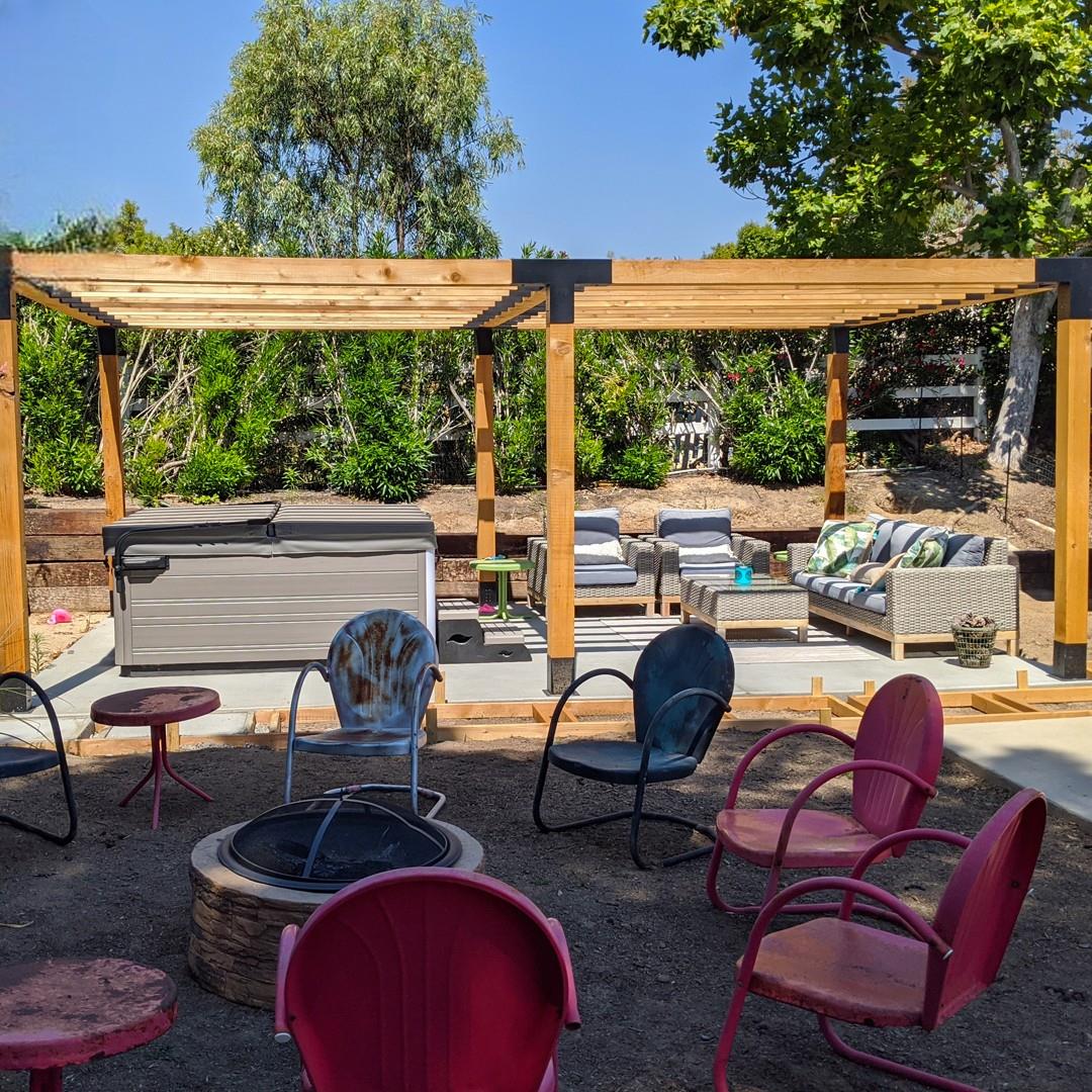 ARD108 Çift Bölümlü Kiriş Braketli Ahşap Pergola - Görsel 4