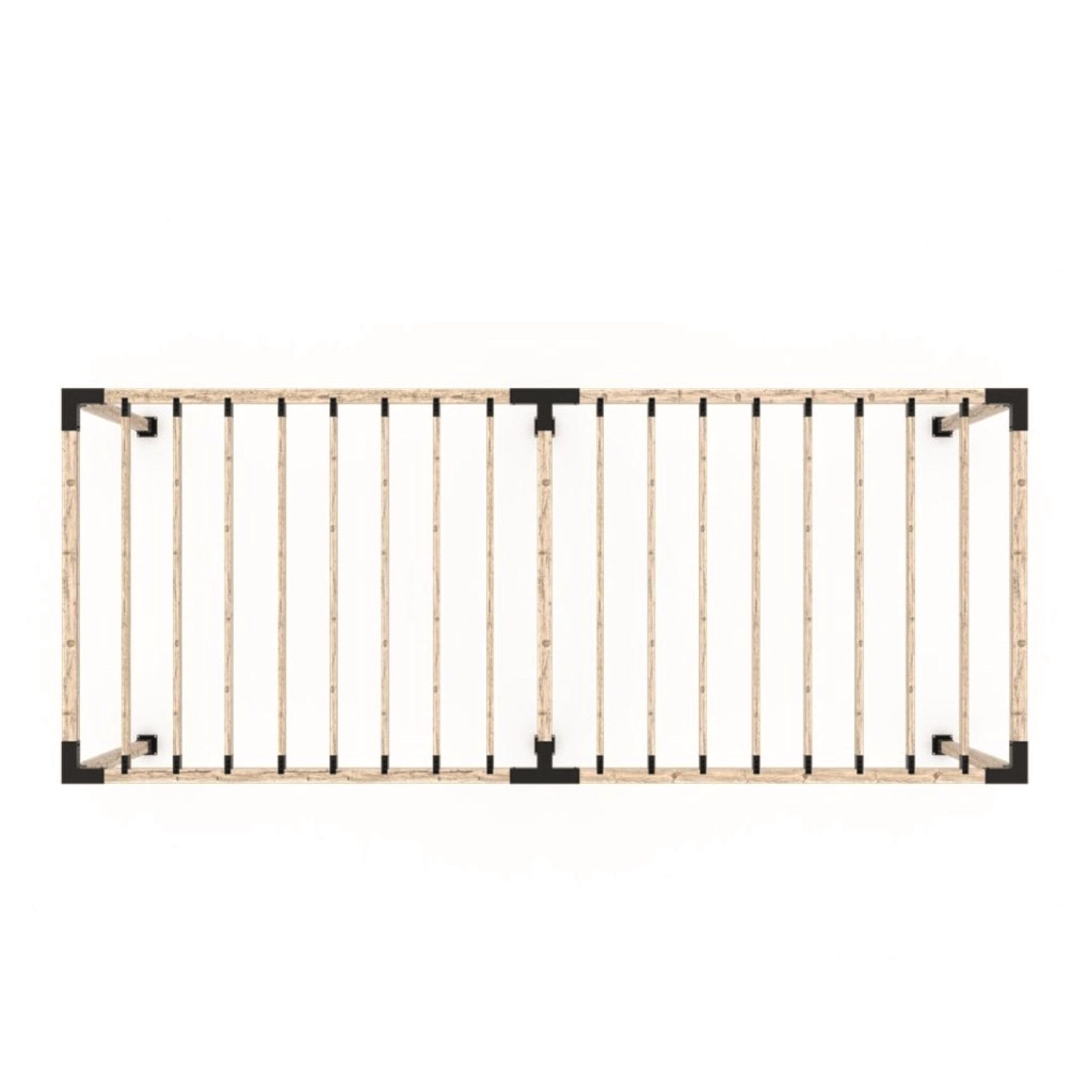 ARD108 Çift Bölümlü Kiriş Braketli Ahşap Pergola - Görsel 10