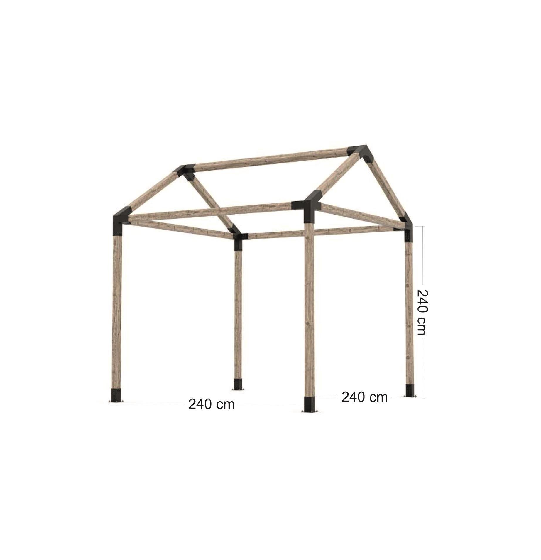 ARD109 Tek Bölümlü Çatılı Gölgeliksiz Ahşap Pergola - Görsel 6