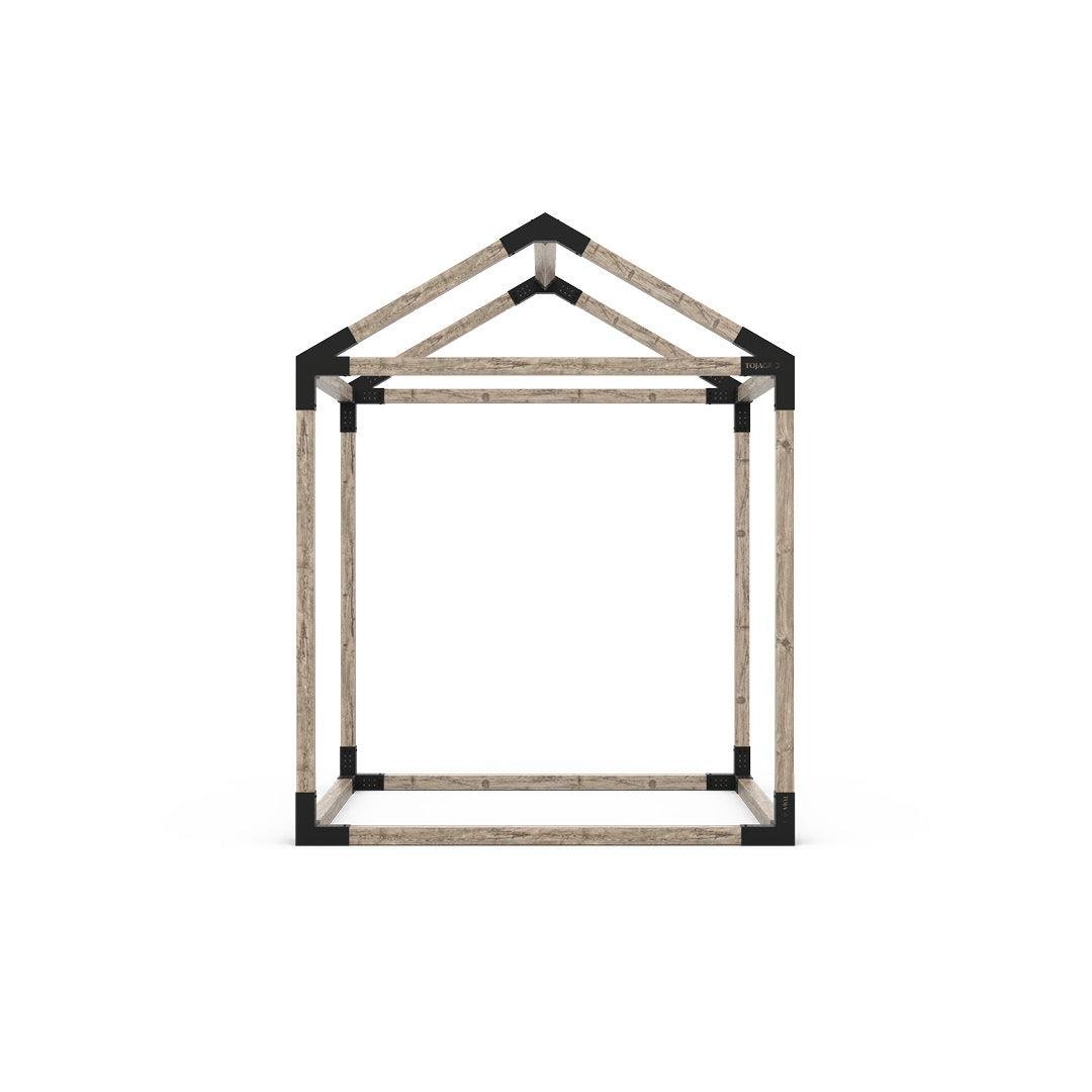 ARD110 Tek Bölümlü Çatılı Gölgeliksiz Küp Ahşap Pergola - Görsel 3