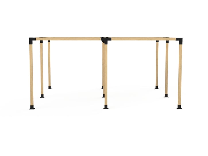 ARD117 Dört Bölümlü Kiriş Braketli Ahşap Pergola - Görsel 3