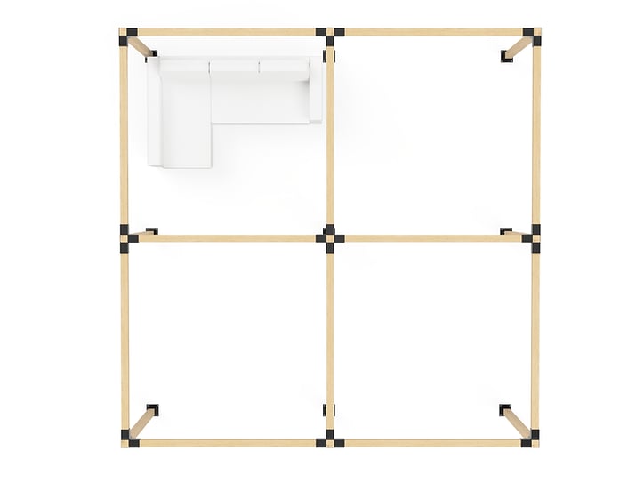 Alternative view of ARD118 Ahşap Dört Bölümlü Pergole