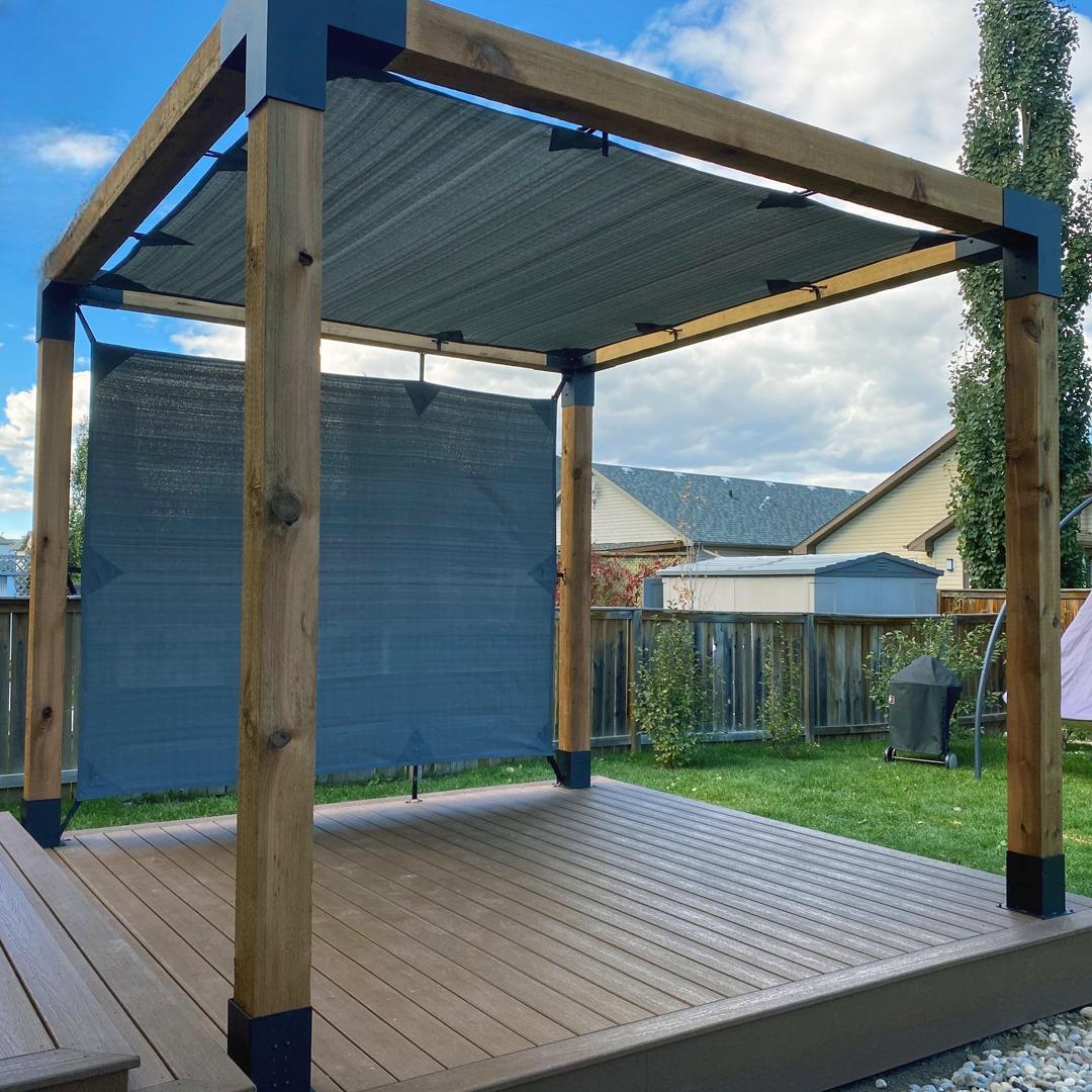 ARD148 Deck Tabanlı Gölgelikli Ahşap Pergola