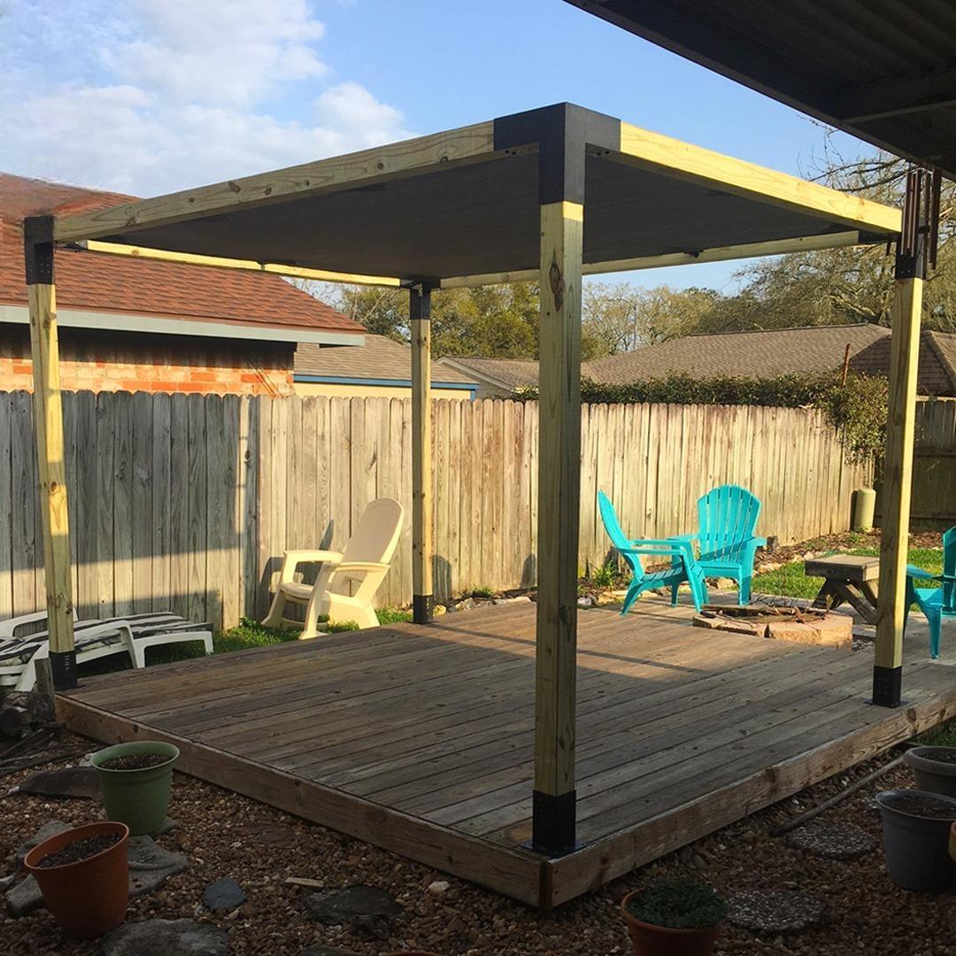 ARD148 Deck Tabanlı Gölgelikli Ahşap Pergola - Görsel 8