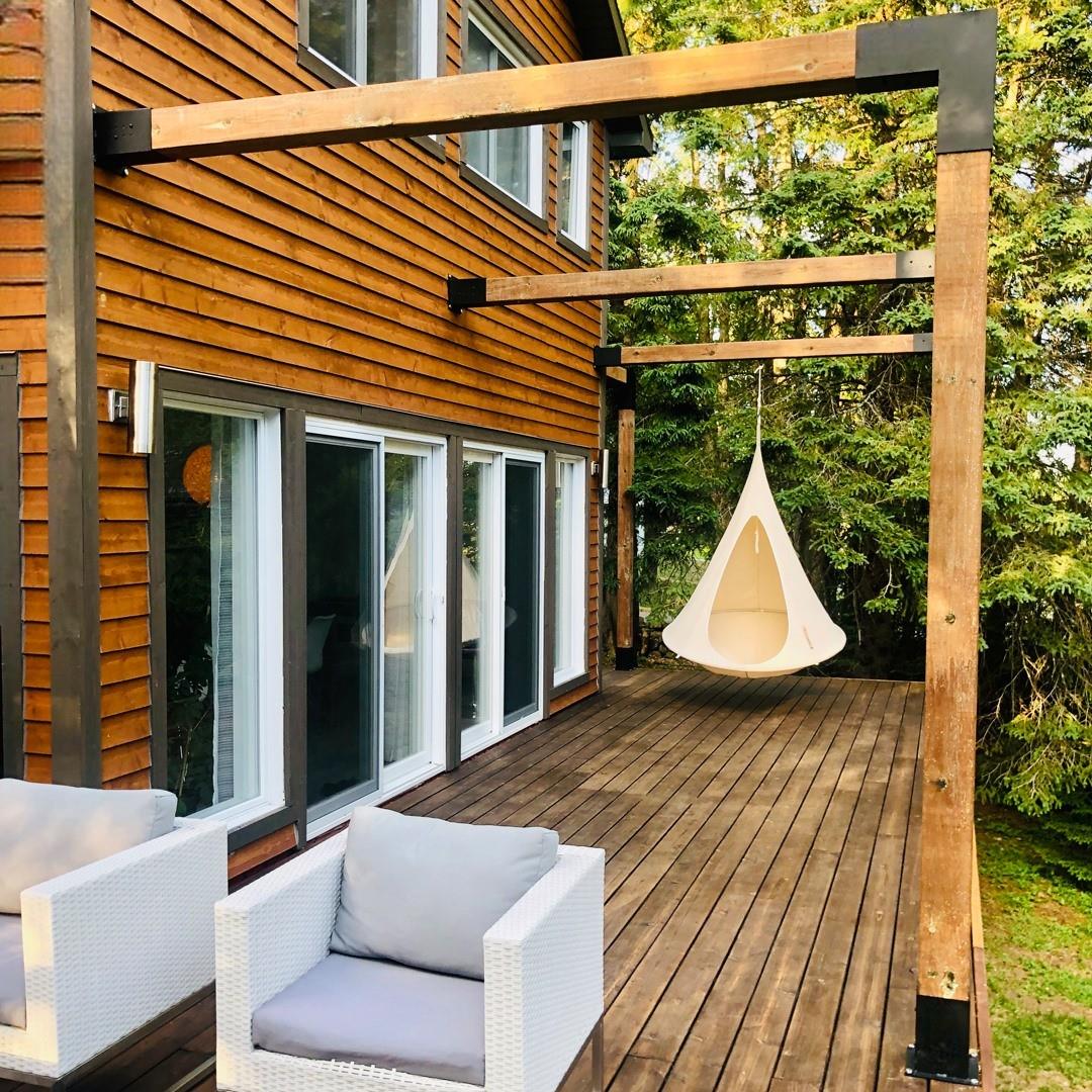 ARD464 Duvardan İki Bölümlü Ahşap Pergola