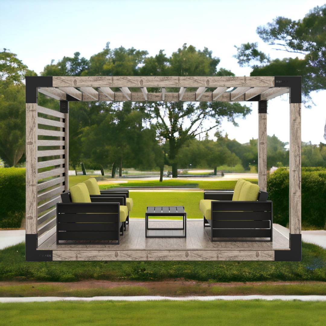 ARD480 Tekli Platformlu Gölgelikli Ahşap Pergola - Görsel 5