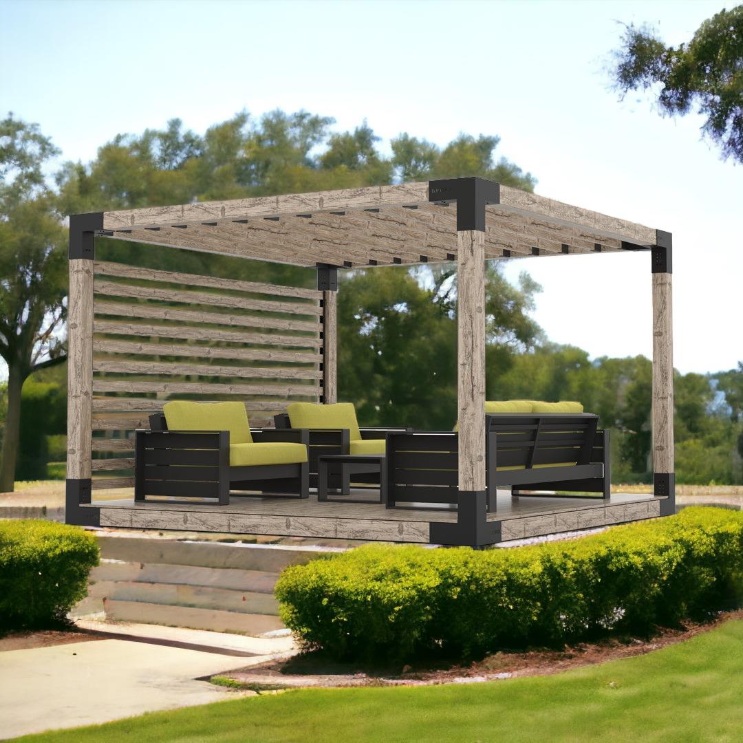 ARD480 Tekli Platformlu Gölgelikli Ahşap Pergola - Görsel 2