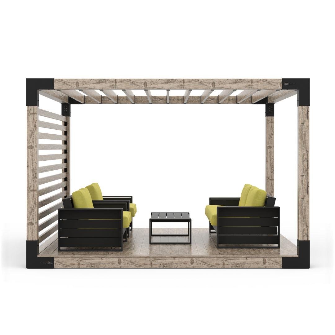 ARD480 Tekli Platformlu Gölgelikli Ahşap Pergola - Görsel 8