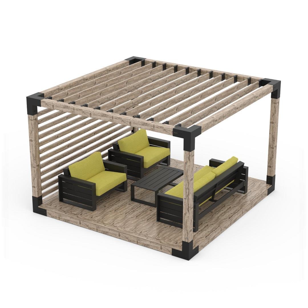 ARD480 Tekli Platformlu Gölgelikli Ahşap Pergola - Görsel 10
