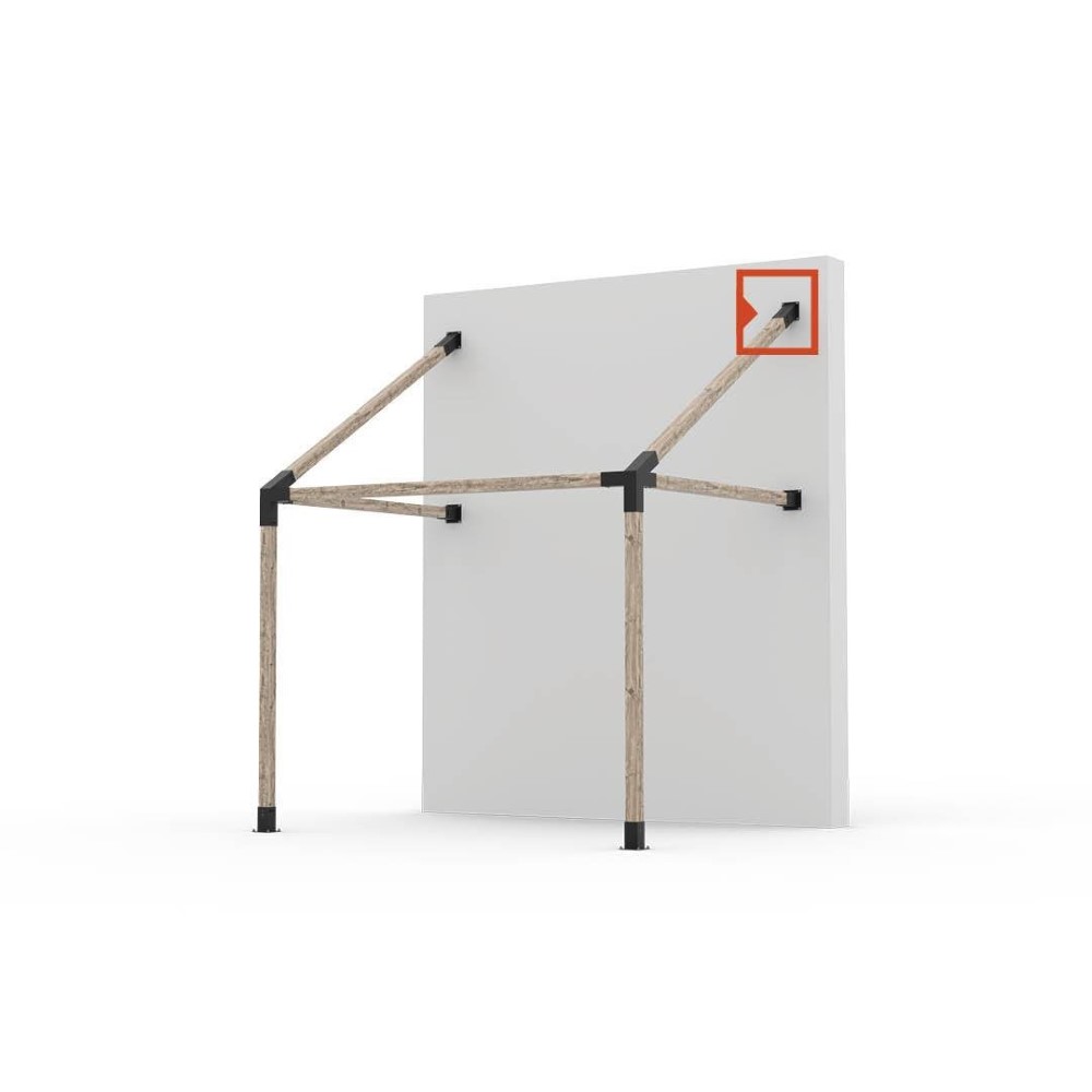 Alternative view of BRC05 9 x 9 Ahşap Kirişler İçin +30 Pergola Duvar Montaj Braketi