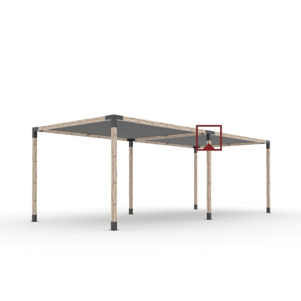 Alternative view of BRC14 9 x9 Ahşap Kirişler İçin 4 Kollu Pergola Kenar Orta Braketi