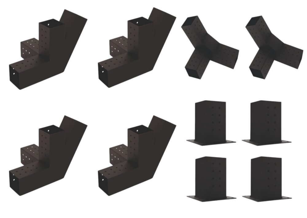 Tek Bölümlü Çatılı Ahşap Pergole Braket Seti